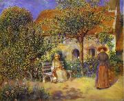 Pierre-Auguste Renoir Photo of painting Garden Scene in Britanny. Spain oil painting artist